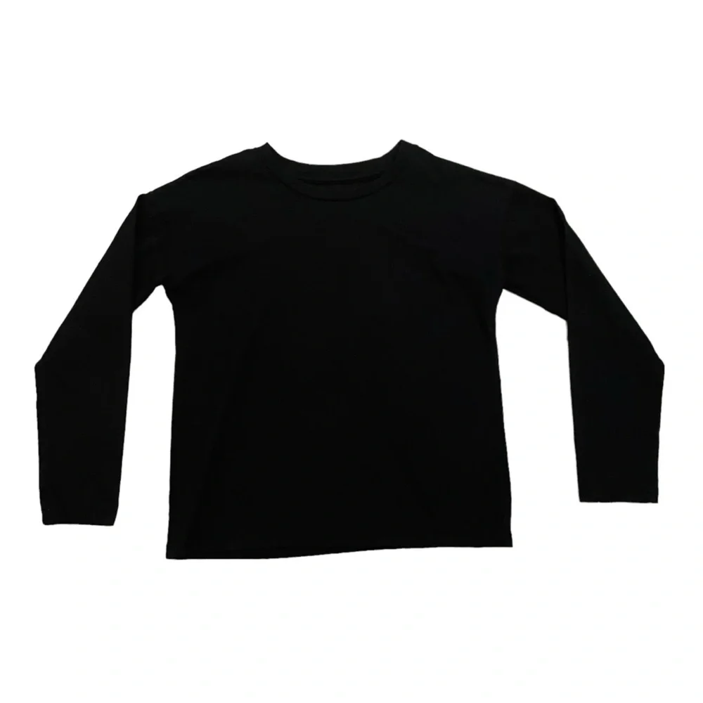 Thereabouts Solid Black Long Sleeve Shirt Size M